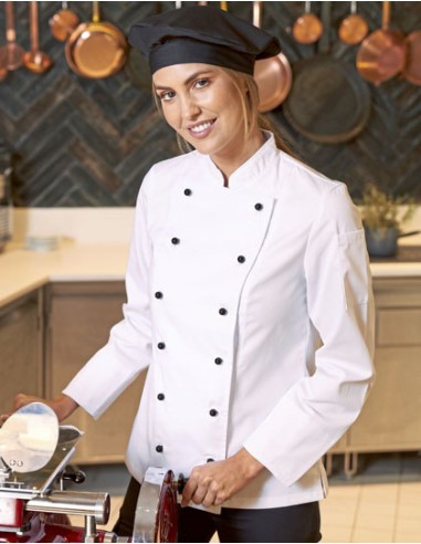 CGW-09071-01-Ladies Chef Jacket Rimini